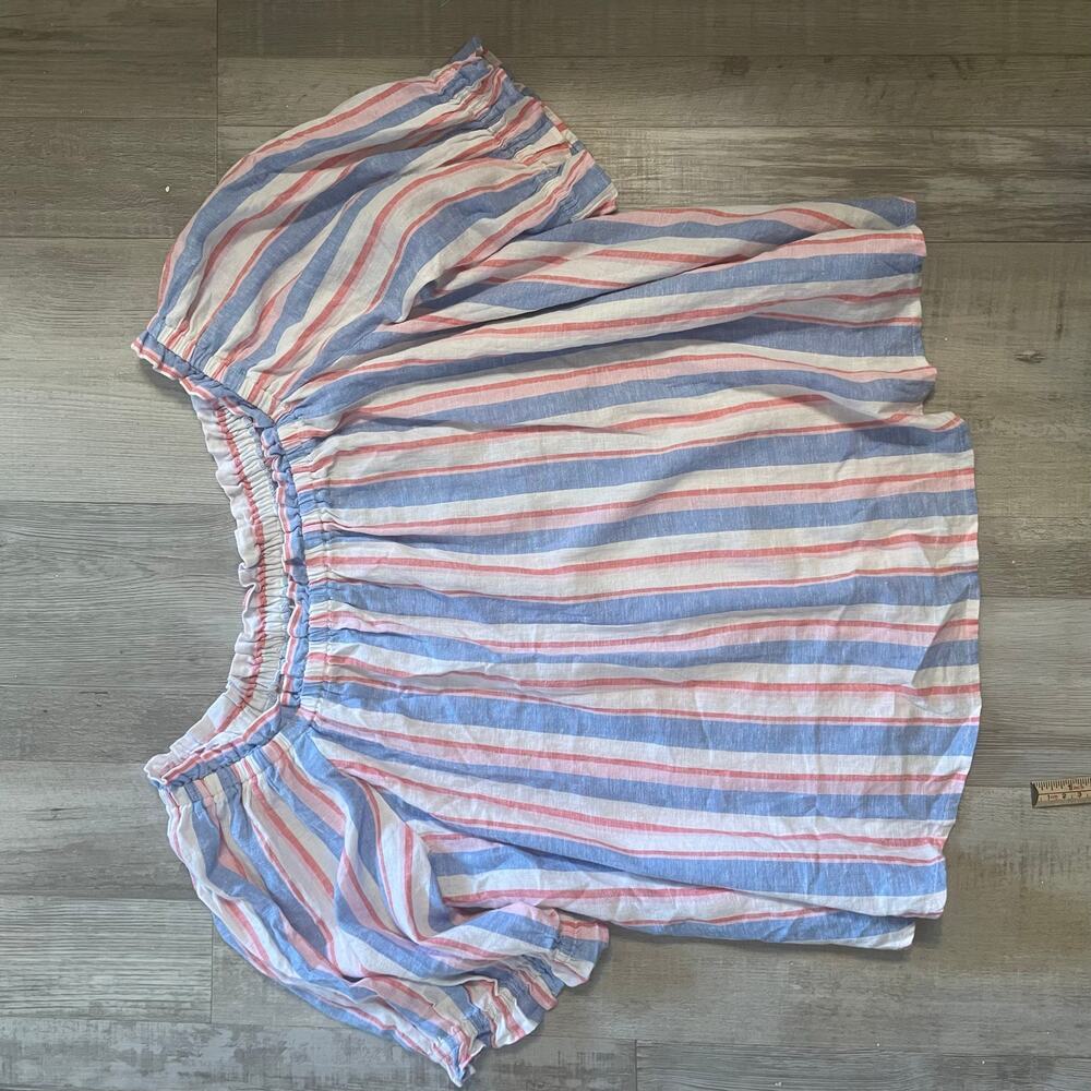 Crown & Ivy striped off-shoulder top size large - Picture 9 of 10